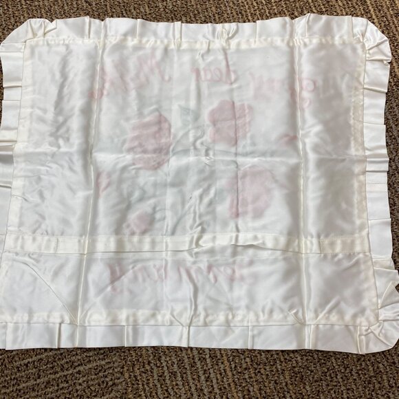 Embroidered Pillow Cover  With Roses "To My Dear Mother" Germany Design - Picture 8 of 11